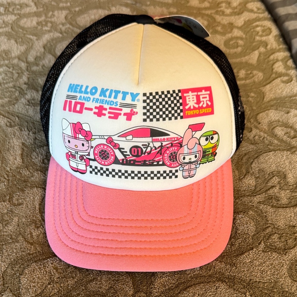 Hello Kitty and Friends Cap - Pink, Black, and White